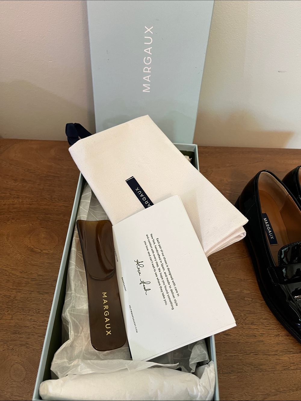 Margaux Black Patent Andie Leather Loafers - Picture 6 of 7
